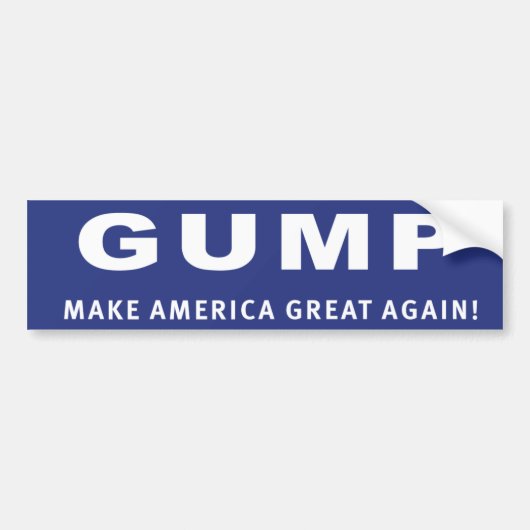 Vote Gump ! Autocollant d'élection de Donald Trump (Devant)