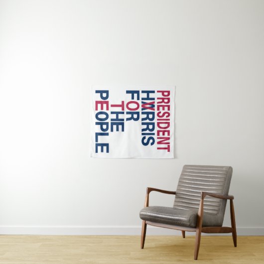 Vote Harris | President voor het volk Wandkleed (In Situ (horizontaal))