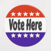 Vote Here Labels (Design 2)