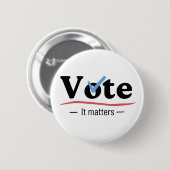Vote It Matters Light Ronde Button 5,7 Cm (Voorkant /achterkant)