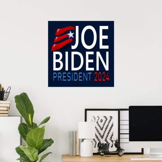 Vote Joe Biden Président 2024 Affiche électorale (Bureau à domicile)
