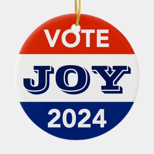 Vote Joy 2024 Harris Walz Keramisch Ornament (Voorkant)