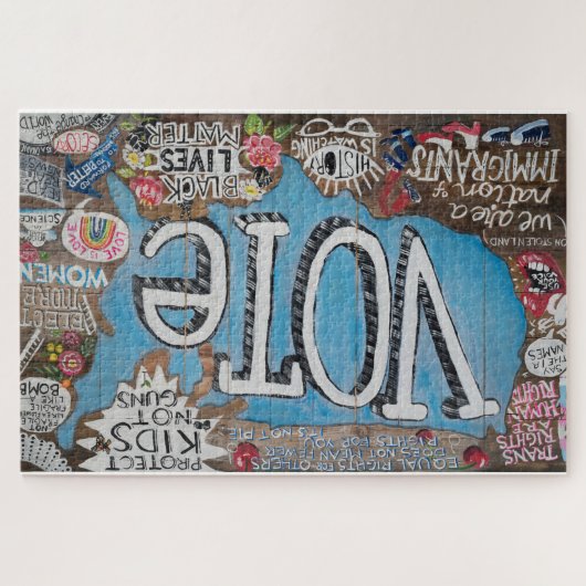VOTE LOUD peinture originale Puzzle (Horizontal)