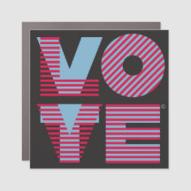 VOTE / LOVE Car Magnet - Réutilisable à chaque éle