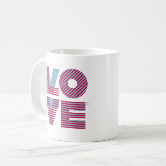VOTE / LOVE Coffee Mug (Devant gauche)
