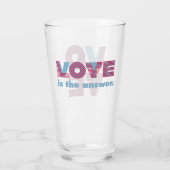 VOTE / LOVE est le verre de point de réponse (Dos)