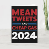 Vote Mean Tweets And Cheap Gas Pro Trump Republica Kaart (Voorkant)