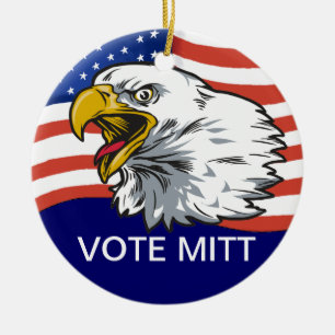 Vote Mitt - Patriotic Eagle Keramisch Ornament