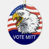 Vote Mitt - Patriotic Eagle Keramisch Ornament (Links)