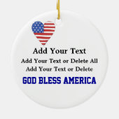 Vote Mitt - Patriotic Eagle Keramisch Ornament (Achterkant)