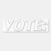 vote - noir / blanc - Bumper Sticker (Devant)