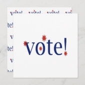 Vote Note Card Notitiekaartje (Voorkant / Achterkant)