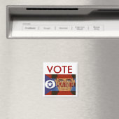 Vote Obama Carré Magnet (In Situ (Lave-vaisselle))