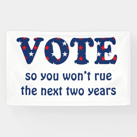 Vote ou Rue la bannière électorale (Horizontal)