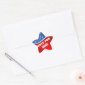 Vote pour - autocollant d'étoile de campagne perso (Enveloppe)