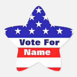 Vote pour… Autocollants d'étoile de drapeau