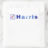 Vote pour Harris Red Check in Blue Box Stickers (Sac)