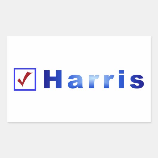 Vote pour Harris Red Check in Blue Box Stickers (Devant)