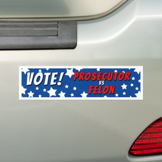 Vote Procureur Vs Felon Bumper Sticker (En voiture)