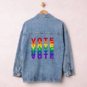 VOTE Rainbow Letters Denim Jacket (Hangar)
