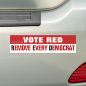 Vote Red Supprimer Tous Les Stickers Démocrates Bu (En voiture)