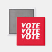 vote - Red, white Magnet (Recto/Verso)