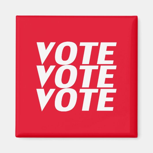 vote - Red, white Magnet (Devant)