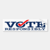 Vote Responsibly  Bumpersticker (Voorkant)