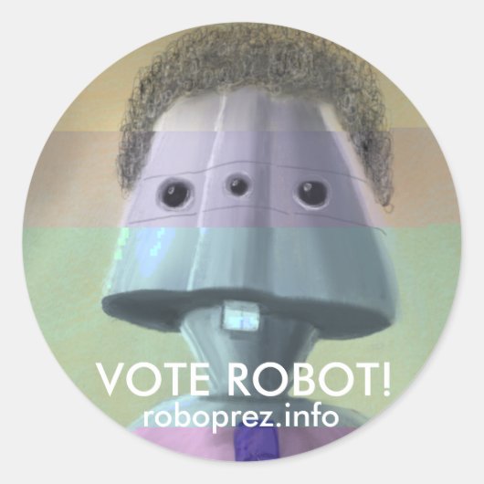 Vote Robot ! - Grand Autocollant Chuck10.1 (Devant)