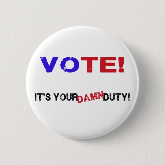 Vote! Ronde Button 5,7 Cm (Voorkant)