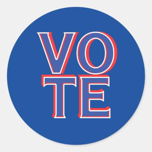 Vote Round Sticker Campagne politique Marchandises (Devant)