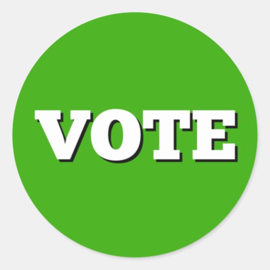 Vote Sticker sur l'Arrière - plan vert (Devant)
