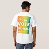 VOTE T-shirt homme arc-en-ciel (Dos entier)