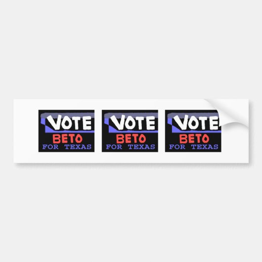 Voter Beto Pour Le Sticker De Bumper Texas (Devant)