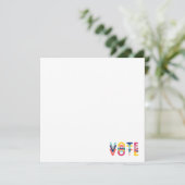 Voter Cadeau Multicolor Arc-en-ciel cartes de note (Debout devant)