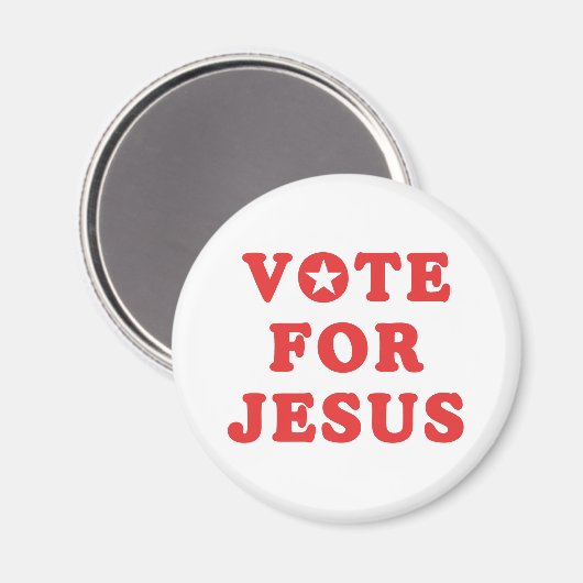Voter Pour Jésus Magnet - Foi (Recto/Verso)