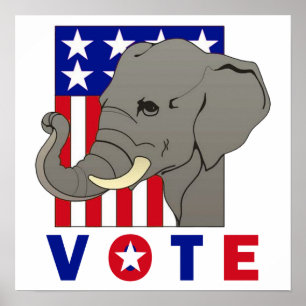 VOTER REPUBLICAN ELEPHANT Poster