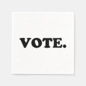 "Voter" serviette en papier blanc noir (Devant)