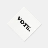 "Voter" serviette en papier blanc noir (Coin)