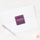 Voter Sticker Carré Red White Blue Stars (Enveloppe)