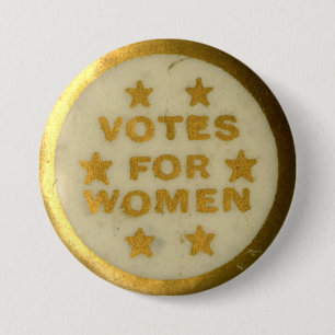 Votes for Women Historic Star Suffrage Pin Ronde Button 7,6 Cm