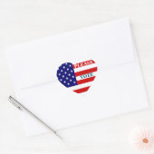 Votez American Flag Heart Belle Stickers (Enveloppe)