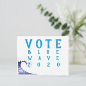 Votez Blue Wave 2020 ! Carte postale (Debout devant)