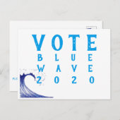 Votez Blue Wave 2020 ! Carte postale (Devant / Derrière)