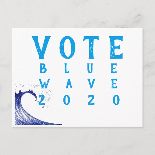 Votez Blue Wave 2020 ! Carte postale (Devant)