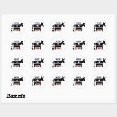 VOTEZ DÉMOCRATE EN STICKERS 2008 (Feuille)