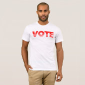 Votez le T-shirt avec les étoiles rouges et tenez (Devant entier)