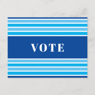 Votez. Lignes bleues. Carte postale