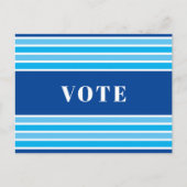 Votez. Lignes bleues. Carte postale (Devant)