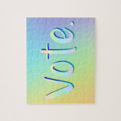 "Votez." Pastel Rainbow Gradient Jigsaw Puzzle (Vertical)